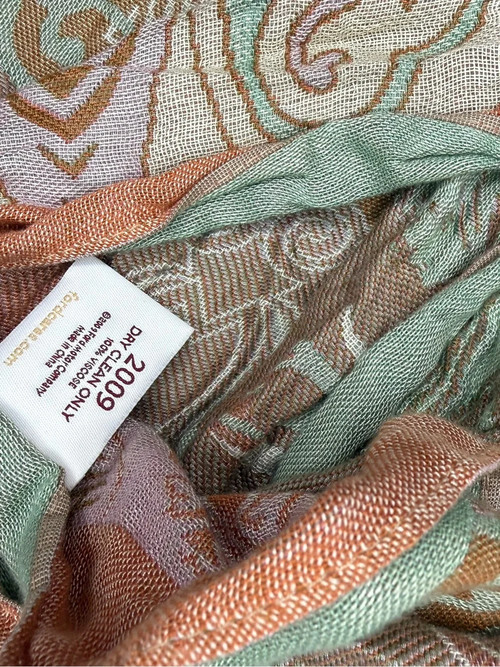 Warriors In Pink Ford Scarf Wrap Shawl 22x70 Boho Fringe Breast Cancer 2009